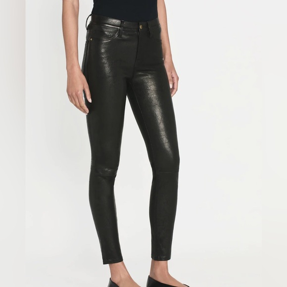 FRAME Leather Pants. NWT. Size 31. Black. - Picture 1 of 12